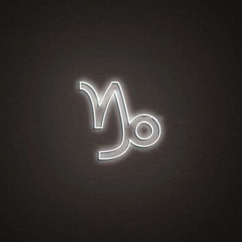 Capricorn Zodiac Neon Sign