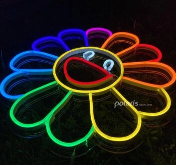 Happy Sunflower Neon Sign