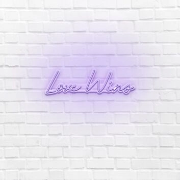 Love Wins LED Neon Sign