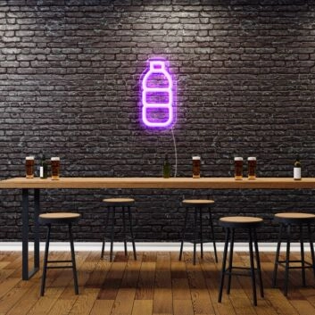 Bottled Water Neon Sign
