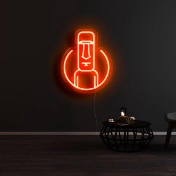 Easter Island Icon Neon Sign