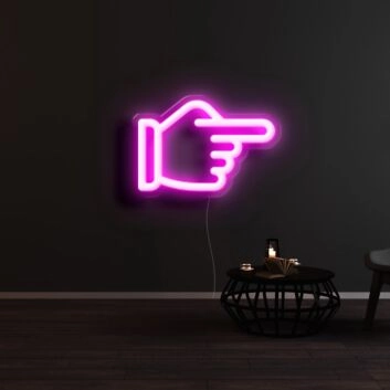Index Finger Neon Sign