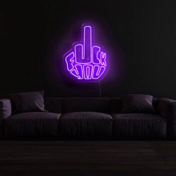 Middle Finger Fck You Neon Sign