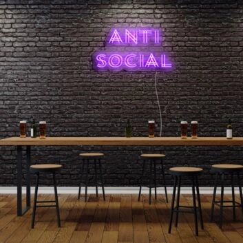 Antisocial Neon Sign
