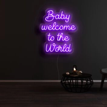 Baby Welcome To The World Neon Sign