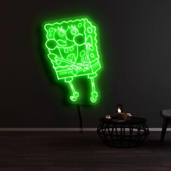 Spongebob Cute Face Neon Sign