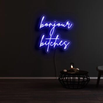 Bonjour Bitches Neon Sign