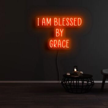 Im Blessed By Grace Neon Sign