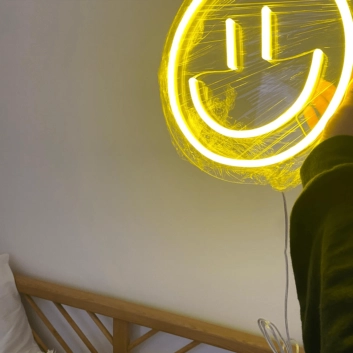 Happy Face LED Neon Sign