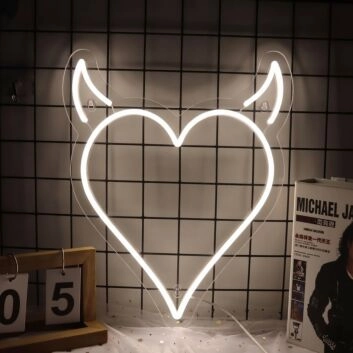 Devil Heart LED Neon Sign