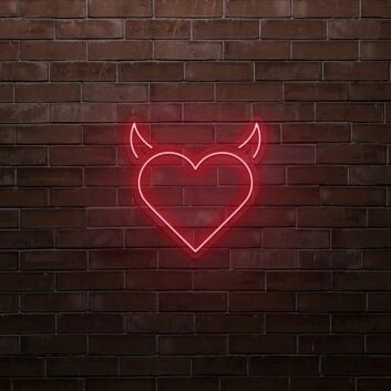 Devil Heart LED Neon Sign