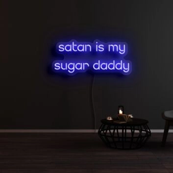 Satan Is My Sugar Daddy Neon Sign