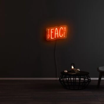 Teach Peace Neon Sign