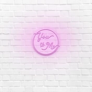 You &amp; Me LED Neon Sign