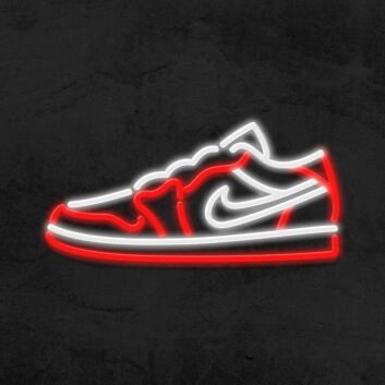 Aj1 Low Red Neon Sign