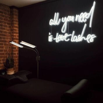 All You Need Is Lashes Neon Sign