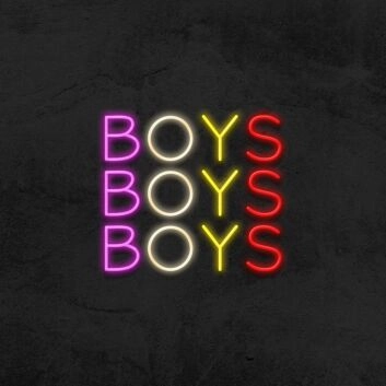 Boys Boys Boys Neon Sign