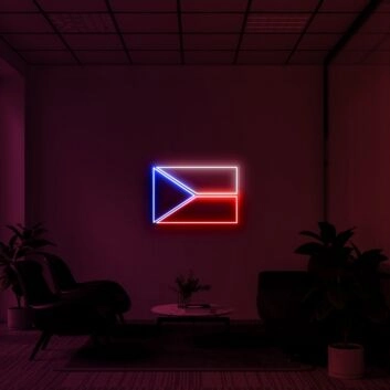Czech Republic Flag Neon Sign