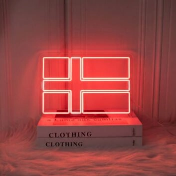 Denmark Flag Neon Sign
