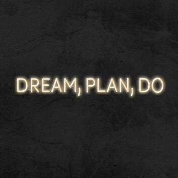 Dream Plan Do Neon Sign