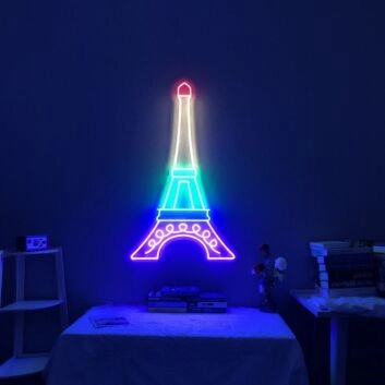 Eiffel Tower Neon Sign
