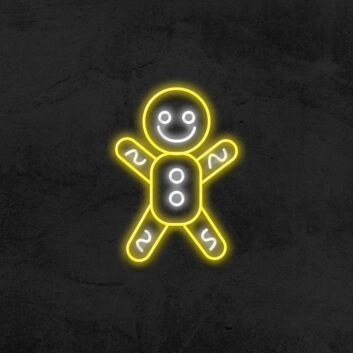 Gingerbread Man Neon Sign
