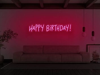 Happy Birthday V2 Neon Sign
