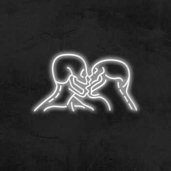 Kissing Skulls Neon Sign