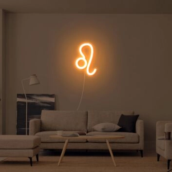 Leo Zodiac Neon Sign