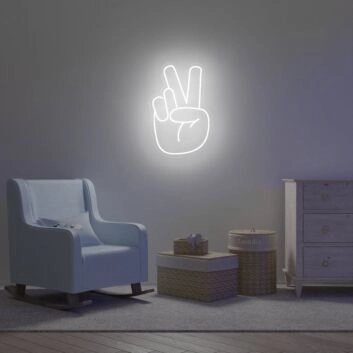 Peace Hand Neon Sign