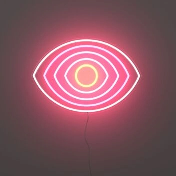 Pink Im Watching You Eye Neon Sign