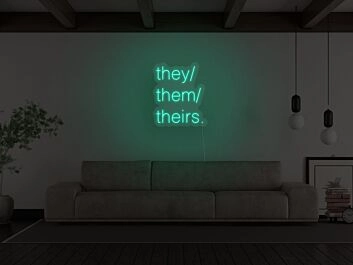 Pronouns Neon Sign