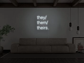 Pronouns Neon Sign