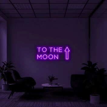 To The Moon V2 Neon Sign