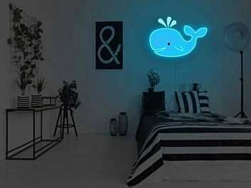 Whale Neon Sign