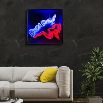 Bada Bing Infinity Mirror Neon Sign