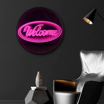 Welcome Infinity Mirror Neon Sign