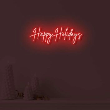 Happy Holidays LED illuminated sign
