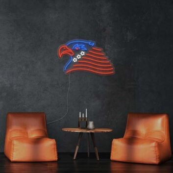 American National Eagle 4th of July Neon Sign