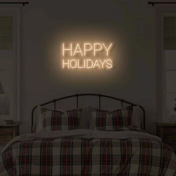 Happy Holidays LED illuminated sign