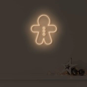 Gingerbread Man LED Neon Sign