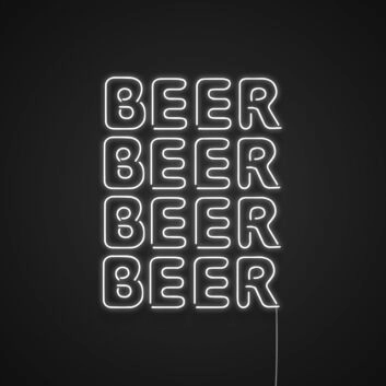 Beer Beer Beer Neon Sign