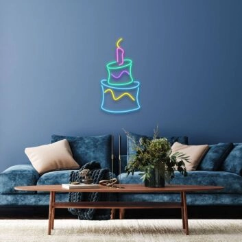 Birthday Cake Neon Sign