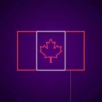 Canada Flag Neon Sign