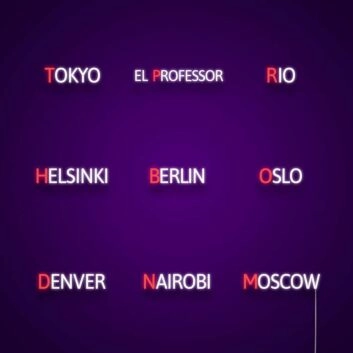 Character Names Collage Neon Sign