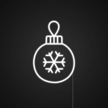 Christmas Ball Snowflake Neon Sign