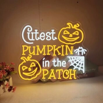 Cutest Pumpkin In The Patch Neon Sign