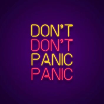 Dont Panic Neon Sign
