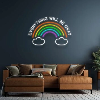 Everything Will Be Okay Neon Sign