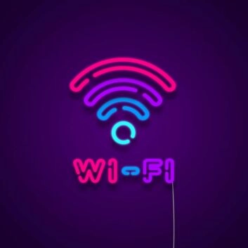 Free Wifi Neon Sign
